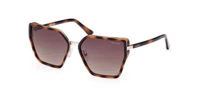 Guess Gu7871 53f Women's Sunglasses Tortoiseshell Size 59 In Brown