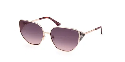 Guess Gu7875 28b Women's Sunglasses Gold Size 60