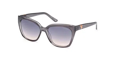 Guess Blue Gradient Cat Eye Ladies Sunglasses Gu7877 20w 56