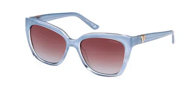 Guess Gu7878 92f Women's Sunglasses Blue Size 55