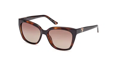 Guess Gu7878 Polarized 52h Women's Sunglasses Tortoiseshell Size 55 In Brown