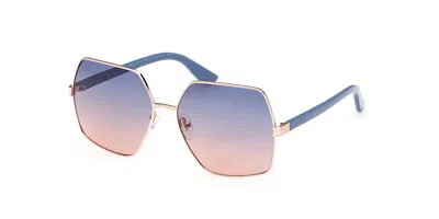 Guess Gu7881-h 28w Women's Sunglasses Gold Size 58