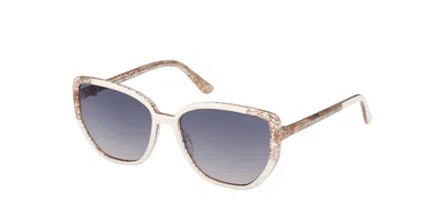 Guess Gu7882 21w Women's Sunglasses White Size 55 In Neutral