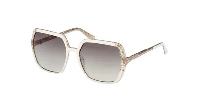 Guess Gu7883 21p Women's Sunglasses White Size 56 In Neutral