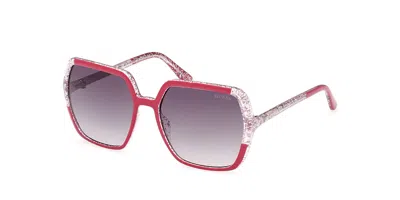 Guess Gu7883 75b Women's Sunglasses Pink Size 56 In Red