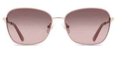 Guess Gu7884 74f Women's Sunglasses Gold Size 57 In Pink