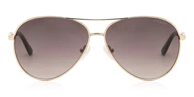 Guess Gu7885-h 32f Women's Sunglasses Gold Size 58