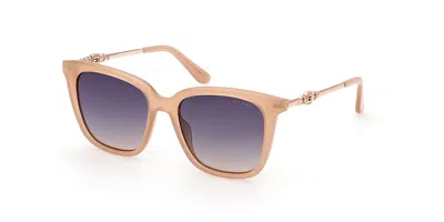 Guess Gu7886 57b Women's Sunglasses Brown Size 53 In Transparent
