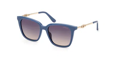 Guess Gu7886 92b Women's Sunglasses Blue Size 53