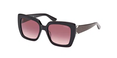 Guess Gu7889 01t Women's Sunglasses Black Size 53 In Orange