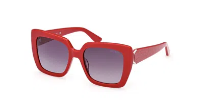 Guess Gu7889 69b Women's Sunglasses Burgundy Size 53 In Red
