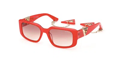 Guess Gu7891 66f Women's Sunglasses Red Size 53