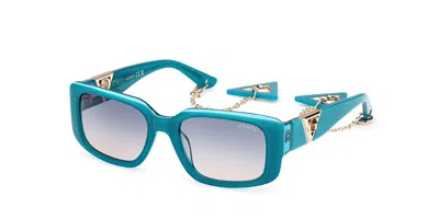 Guess Gu7891 87w Women's Sunglasses Blue Size 53