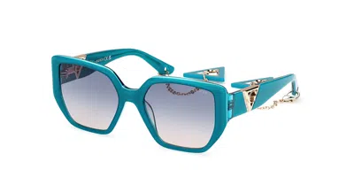 Guess Gu7892 87w Women's Sunglasses Blue Size 55