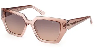 Guess Gu7896 47f Women's Sunglasses Brown Size 53 In Pattern