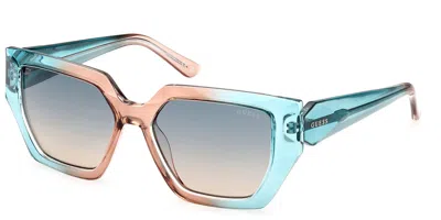 Guess Gu7896 89p Women's Sunglasses Brown Size 53 In Blue