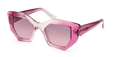 Guess Gu7897 77t Women's Sunglasses Pink Size 50