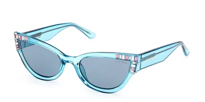 Guess Gu7901 89v Women's Sunglasses Blue Size 54