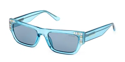 Guess Gu7902 89v Women's Sunglasses Blue Size 53