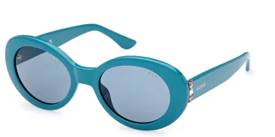 Guess Gu7904 89v Women's Sunglasses Green Size 51 In Blue