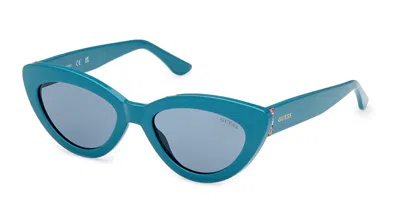 Guess Gu7905 89v Women's Sunglasses Blue Size 52