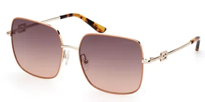 Guess Gu7906-h 44f Women's Sunglasses Orange Size 58