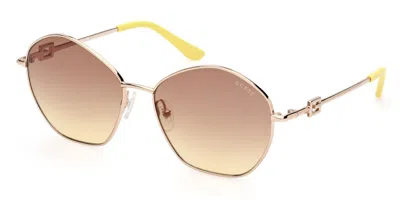 Guess Gu7907 32f Women's Sunglasses Gold Size 59