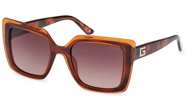 Guess Gu7908 52f Women's Sunglasses Tortoiseshell Size 52 In Brown