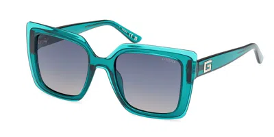 Guess Gu7908 96p Women's Sunglasses Green Size 52 In Blue