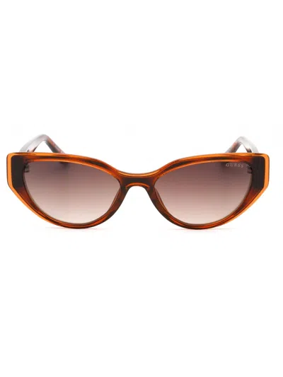 Guess Gu7910 Sunglasses In Shiny Dark Green / Gradient Green