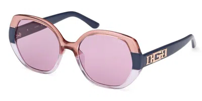 Guess Gu7911 92y Women's Sunglasses Blue Size 55