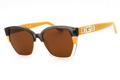 Guess Gu7912 Rectangular Injected Propionate Sunglasses In Multi