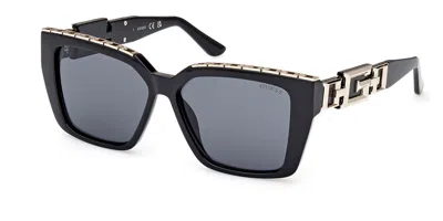 Guess Gu7915 01a Women's Sunglasses Black Size 55