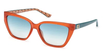 Guess Gu7919 44x Women's Sunglasses Orange Size 58