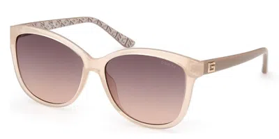 Guess Gu7920 57f Women's Sunglasses Brown Size 58