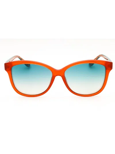 Guess Gu7920 Sunglasses In Orange/other / Blue Mirror