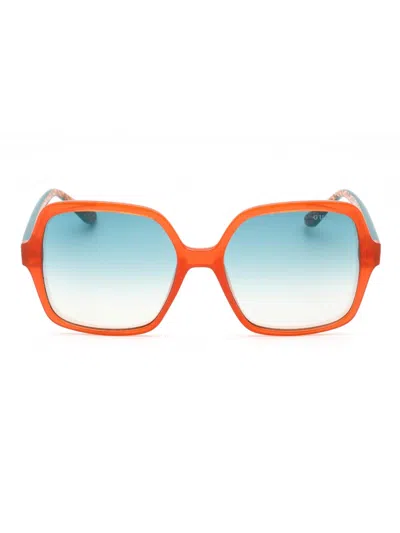 Guess Gu7921-h Sunglasses In Shiny Bordeaux / Brown Mirror