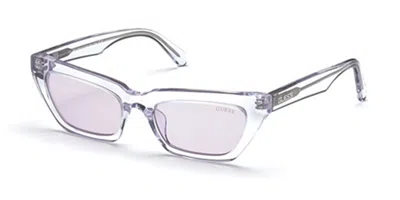 Guess Gu8226 26y Women's Sunglasses Clear Size 52 In Transparent