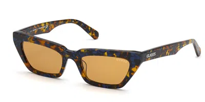 Guess Gu8226 55e Women's Sunglasses Tortoiseshell Size 52 In Brown