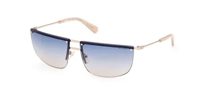 Guess Gu8256 33w Men's Sunglasses Gold Size 66 In Multi