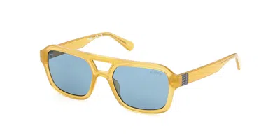 Guess Gu8259 39v Men's Sunglasses Yellow Size 53