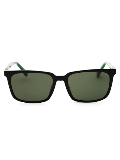 Guess Gu8294 Sunglasses In Black/other / Green