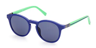 Guess Gu9212 90v Men's Sunglasses Blue Size 46
