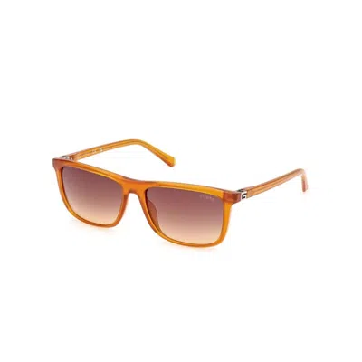 Guess Orange Plastic Sunglasses In Brown