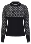 Guess Logo Sweater In Nero