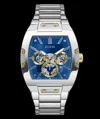 Shop Guess Gw0456g5 Men's Phoenix Watch – Blue Dial, Silver Steel, 41.5mm, Multifunction