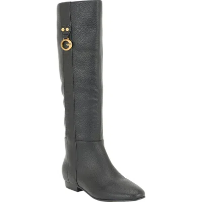 Guess Gwelliana Faux Leather Over The Knee Boot In Black