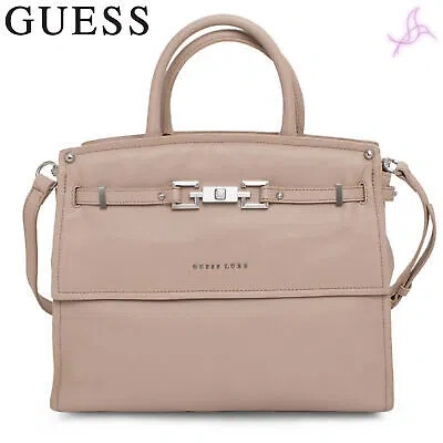 Pre-owned Guess Handbag  Real Leather Hwmegn Brown 133426 Bags Original Dual Outlet