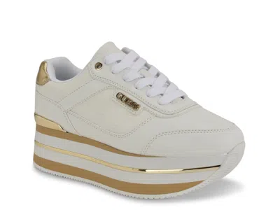 Guess Hansin Platform Sneaker In White