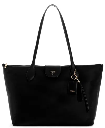 Guess Hayley Large Laptop Tote, 20"w X 12"h X 6"d In Black
